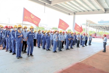 打好党工团妇组合拳 凝聚高质量开展新协力——至尊国际纸业开展“党群组织助力企业谋划开展”义务劳动