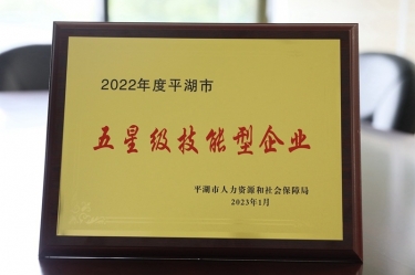 喜讯！！！至尊国际纸业荣获“2022年度平湖市五星级手艺型企业”声誉称呼